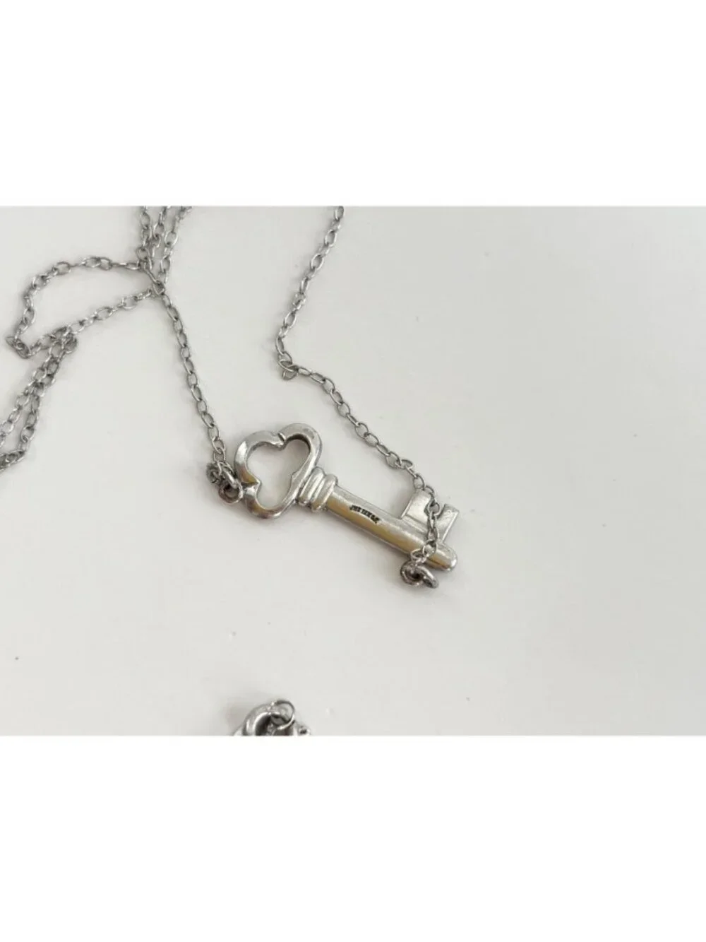 Antique Key 12k Gold Filled Sterling Silver 925 Vintage Pendant Necklace - 16